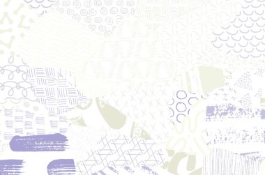 Soyut siyah darbeler, El, Vektör Deseni 'ni çizdi. Geometrik tarzda soyut arkaplan. Soyut çok renkli geometrik desen.