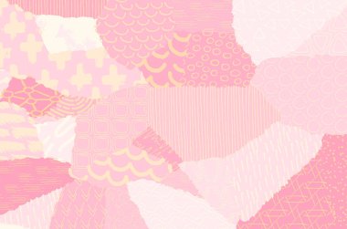 Soyut siyah darbeler, El, Vektör Deseni 'ni çizdi. Geometrik tarzda soyut arkaplan. Soyut çok renkli geometrik desen.