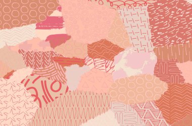 Soyut siyah darbeler, El, Vektör Deseni 'ni çizdi. Geometrik tarzda soyut arkaplan. Soyut çok renkli geometrik desen