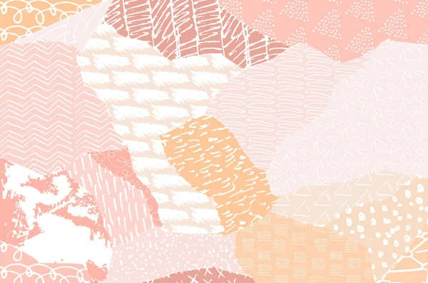 Soyut siyah darbeler, El, Vektör Deseni 'ni çizdi. Geometrik tarzda soyut arkaplan. Soyut çok renkli geometrik desen