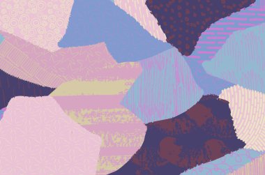 Soyut siyah darbeler, El, Vektör Deseni 'ni çizdi. Geometrik tarzda soyut arkaplan. Soyut çok renkli geometrik desen