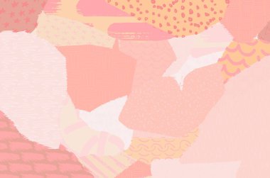 Soyut siyah darbeler, El, Vektör Deseni 'ni çizdi. Geometrik tarzda soyut arkaplan. Soyut çok renkli geometrik desen