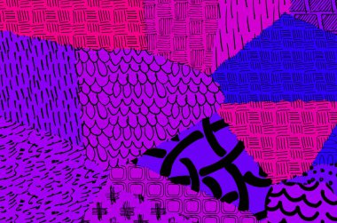 Soyut siyah darbeler, El, Vektör Deseni 'ni çizdi. Geometrik tarzda soyut arkaplan. Soyut çok renkli geometrik desen