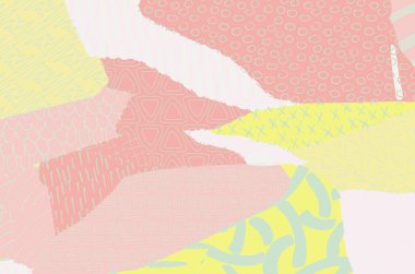 Soyut siyah darbeler, El, Vektör Deseni 'ni çizdi. Geometrik tarzda soyut arkaplan. Soyut çok renkli geometrik desen