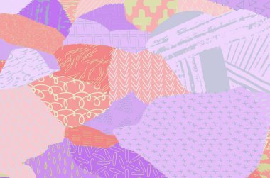 Soyut siyah darbeler, El, Vektör Deseni 'ni çizdi. Geometrik tarzda soyut arkaplan. Soyut çok renkli geometrik desen