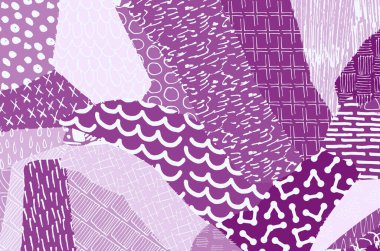 Soyut siyah darbeler, El, Vektör Deseni 'ni çizdi. Geometrik tarzda soyut arkaplan. Soyut çok renkli geometrik desen