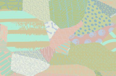 Soyut siyah darbeler, El, Vektör Deseni 'ni çizdi. Geometrik tarzda soyut arkaplan. Soyut çok renkli geometrik desen