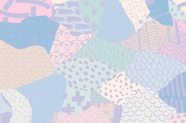 Soyut siyah darbeler, El, Vektör Deseni 'ni çizdi. Geometrik tarzda soyut arkaplan. Soyut çok renkli geometrik desen