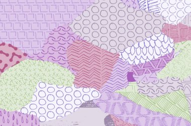 Soyut siyah darbeler, El, Vektör Deseni 'ni çizdi. Geometrik tarzda soyut arkaplan. Soyut çok renkli geometrik desen