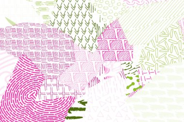 Soyut siyah darbeler, El, Vektör Deseni 'ni çizdi. Geometrik tarzda soyut arkaplan. Soyut çok renkli geometrik desen