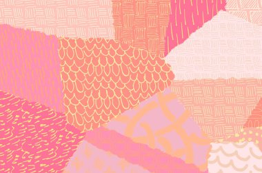 Soyut siyah darbeler, El, Vektör Deseni 'ni çizdi. Geometrik tarzda soyut arkaplan. Soyut çok renkli geometrik desen