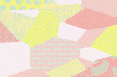 Soyut siyah darbeler, El, Vektör Deseni 'ni çizdi. Geometrik tarzda soyut arkaplan. Soyut çok renkli geometrik desen