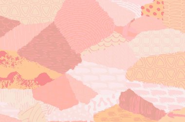 Soyut siyah darbeler, El, Vektör Deseni 'ni çizdi. Geometrik tarzda soyut arkaplan. Soyut çok renkli geometrik desen