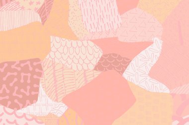 Soyut siyah darbeler, El, Vektör Deseni 'ni çizdi. Geometrik tarzda soyut arkaplan. Soyut çok renkli geometrik desen