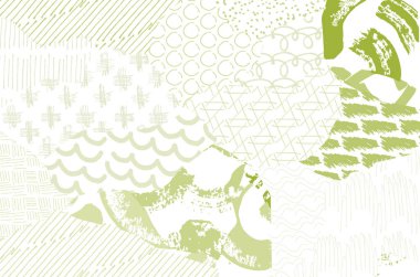 Soyut siyah darbeler, El, Vektör Deseni 'ni çizdi. Geometrik tarzda soyut arkaplan. Soyut çok renkli geometrik desen