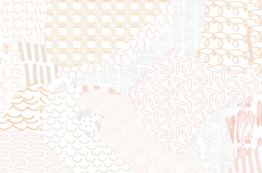 Soyut siyah darbeler, El, Vektör Deseni 'ni çizdi. Geometrik tarzda soyut arkaplan. Soyut çok renkli geometrik desen