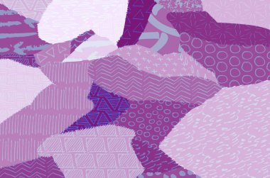 Soyut siyah darbeler, El, Vektör Deseni 'ni çizdi. Geometrik tarzda soyut arkaplan. Soyut çok renkli geometrik desen