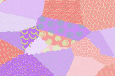 Soyut siyah konturlar, el vektör desen çizdi. Geometrik tarzı Retro soyut desen. Soyut çok renkli geometrik desen.