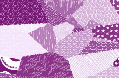 Soyut siyah konturlar, el vektör desen çizdi. Geometrik tarzı Retro soyut desen. Soyut çok renkli geometrik desen.