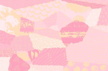 Soyut siyah konturlar, el vektör desen çizdi. Geometrik tarzı Retro soyut desen. Soyut çok renkli geometrik desen.