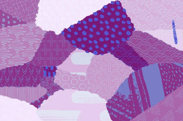 Soyut siyah konturlar, el vektör desen çizdi. Geometrik tarzı Retro soyut desen. Soyut çok renkli geometrik desen.