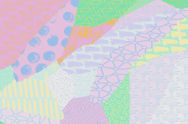 Soyut siyah konturlar, el vektör desen çizdi. Geometrik tarzı Retro soyut desen. Soyut çok renkli geometrik desen.