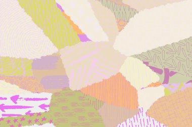 Soyut siyah konturlar, el vektör desen çizdi. Geometrik tarzı Retro soyut desen. Soyut çok renkli geometrik desen.