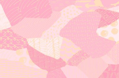 Soyut siyah konturlar, el vektör desen çizdi. Geometrik tarzı Retro soyut desen. Soyut çok renkli geometrik desen.