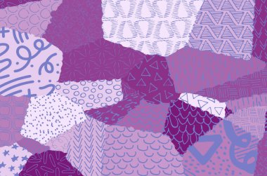 Soyut siyah konturlar, el vektör desen çizdi. Geometrik tarzı Retro soyut desen. Soyut çok renkli geometrik desen.