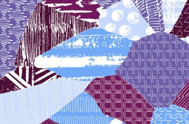 Soyut siyah konturlar, el vektör desen çizdi. Geometrik tarzı Retro soyut desen. Soyut çok renkli geometrik desen.