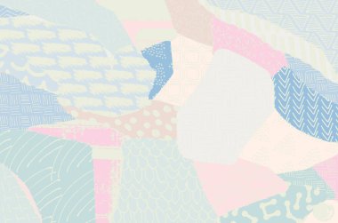 Soyut siyah konturlar, el vektör desen çizdi. Geometrik tarzı Retro soyut desen. Soyut çok renkli geometrik desen.