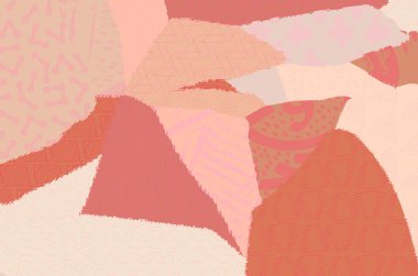 Soyut siyah konturlar, el vektör desen çizdi. Geometrik tarzı Retro soyut desen. Soyut çok renkli geometrik desen.