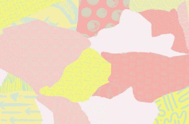 Soyut siyah konturlar, el vektör desen çizdi. Geometrik tarzı Retro soyut desen. Soyut çok renkli geometrik desen.