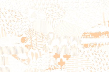 Soyut siyah konturlar, el vektör desen çizdi. Geometrik tarzı Retro soyut desen. Soyut çok renkli geometrik desen.