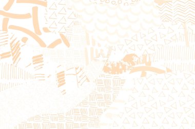 Soyut siyah konturlar, el vektör desen çizdi. Geometrik tarzı Retro soyut desen. Soyut çok renkli geometrik desen.