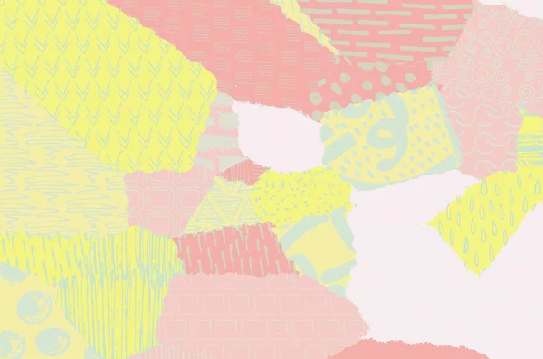 Soyut siyah konturlar, el vektör desen çizdi. Geometrik tarzı Retro soyut desen. Soyut çok renkli geometrik desen.