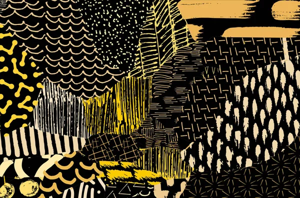 Vektör deseni. Fırça darbeleriyle soyut arkaplan. Tek renkli, elle çizilmiş doku. Modern grafik tasarımı. El çizimi..