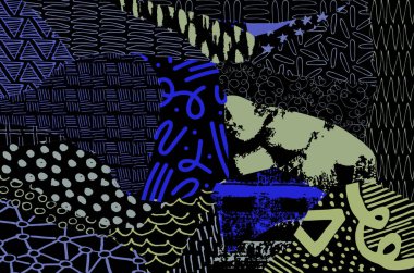 Vektör deseni. Fırça darbeleriyle soyut arkaplan. Tek renkli, elle çizilmiş doku. Modern grafik tasarımı. El çizimi..