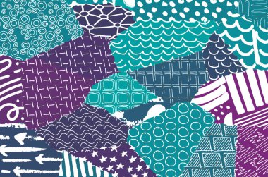 Vektör deseni. Fırça darbeleriyle soyut arkaplan. Tek renkli, elle çizilmiş doku. Modern grafik tasarımı. El çizimi..