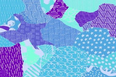 Vektör deseni. Fırça darbeleriyle soyut arkaplan. Tek renkli el çizimi doku. Modern grafik tasarımı. El çizimi çizgili..