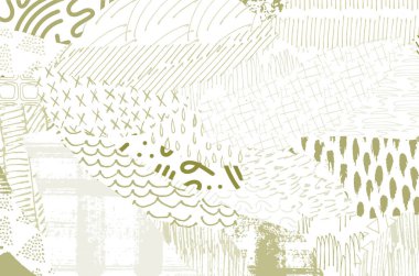 Vektör deseni. Fırça darbeleriyle soyut arkaplan. Tek renkli el çizimi doku. Modern grafik tasarımı. El çizimi çizgili..