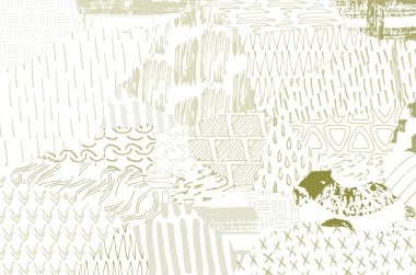 Vektör deseni. Fırça darbeleriyle soyut arkaplan. Tek renkli el çizimi doku. Modern grafik tasarımı. El çizimi çizgili..