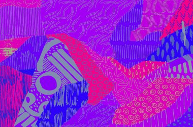 Vektör deseni. Fırça darbeleriyle soyut arkaplan. Tek renkli el çizimi doku. Modern grafik tasarımı. El çizimi çizgili..