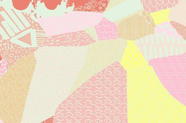 Vektör deseni. Fırça darbeleriyle soyut arkaplan. Tek renkli el çizimi doku. Modern grafik tasarımı. El çizimi çizgili..