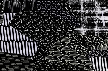 Vektör deseni. Fırça darbeleriyle soyut arkaplan. Tek renkli el çizimi doku. Modern grafik tasarımı. El çizimi çizgili..