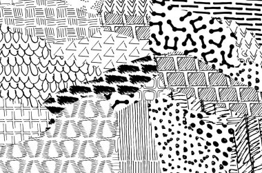 Vektör deseni. Fırça darbeleriyle soyut arkaplan. Tek renkli el çizimi doku. Modern grafik tasarımı. El çizimi çizgili..