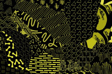 Vektör deseni. Fırça darbeleriyle soyut arkaplan. Tek renkli el çizimi doku. Modern grafik tasarımı. El çizimi çizgili..