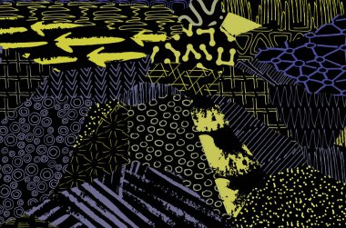 Vektör deseni. Fırça darbeleriyle soyut arkaplan. Tek renkli, elle çizilmiş doku. Modern grafik tasarımı. El çizimi..