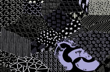 Vektör deseni. Fırça darbeleriyle soyut arkaplan. Tek renkli, elle çizilmiş doku. Modern grafik tasarımı. El çizimi..