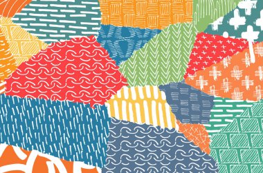 Vektör deseni. Fırça darbeleriyle soyut arkaplan. Tek renkli, elle çizilmiş doku. Modern grafik tasarımı. El çizimi..